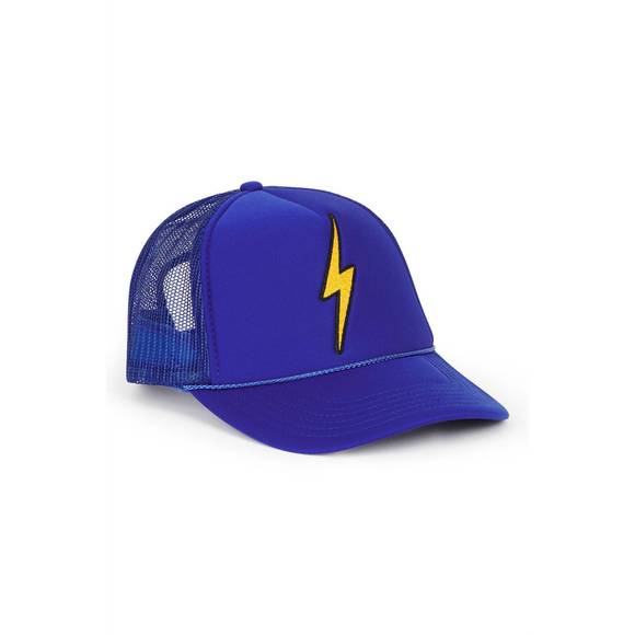 NEW AVIATOR NATION unisex vintage bolt low rise trucker hat in royal blue